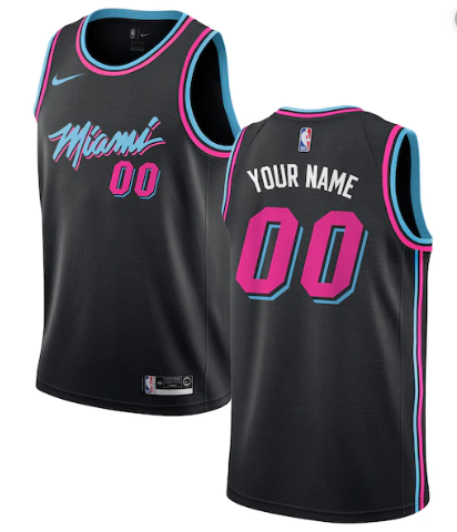 Men's Miami Heat Active Player Custom 2019 Black Stitched NBA Jersey